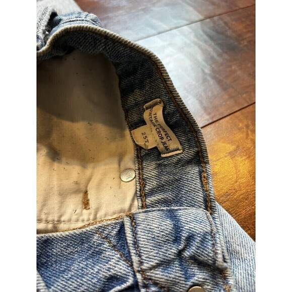 Madewell Jeans Womens 25T Blue Denim The Perfect Vintage Crop Jean Fray Hem - Picture 3 of 6